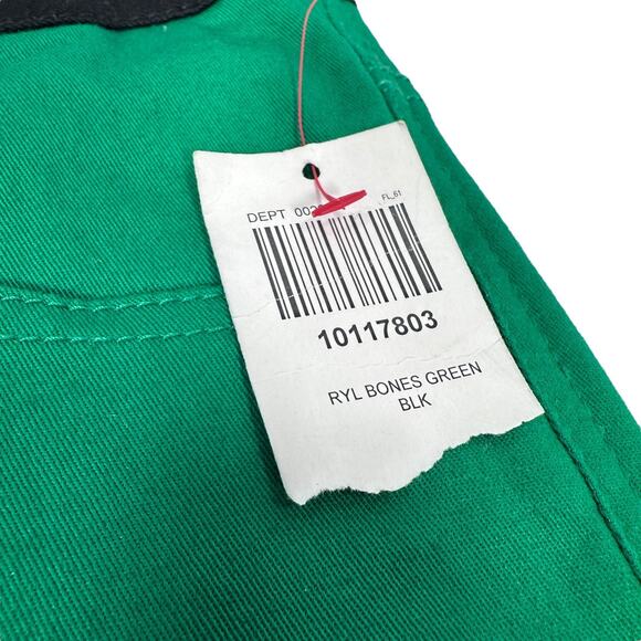 Royal Bones by Daang Gothic Emo Punk Pants Women’s 9 Black Green Stretch Pockets - Picture 5 of 10